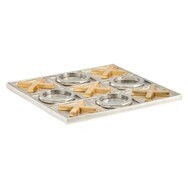 Tic Tac Toe 9x9" Aluminum Game Silver