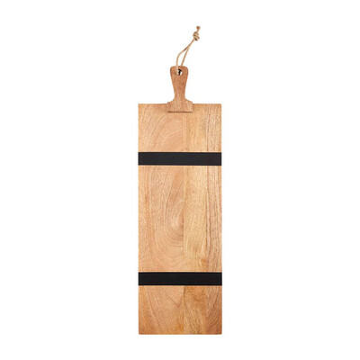 Striped Black Serving Board