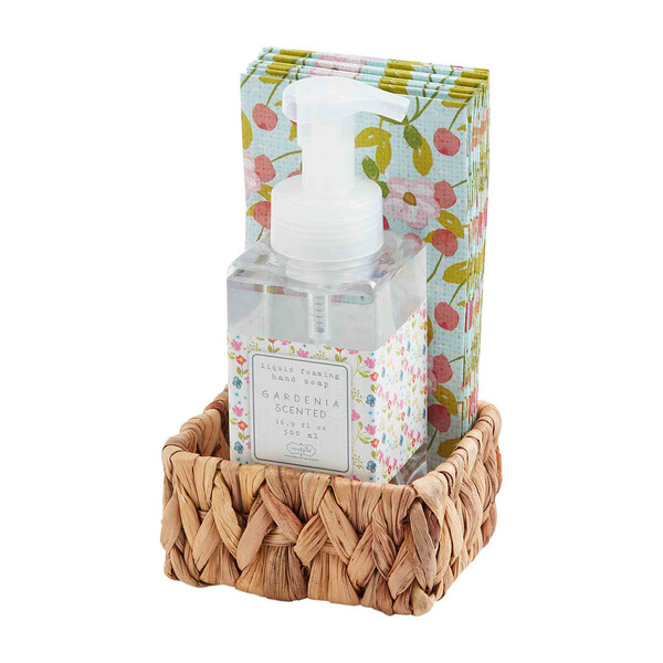 Set de Jabon y Servilletas Blue Gardenia