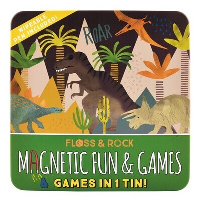 Dinosaur Magnetic Fun & Games Tin 4 in 1