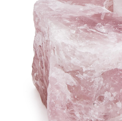 Rose Quartz Crystal Tealight Candle Holder