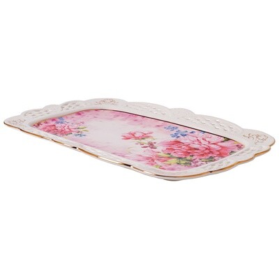 Bandeja de Porcelana Pink Floral