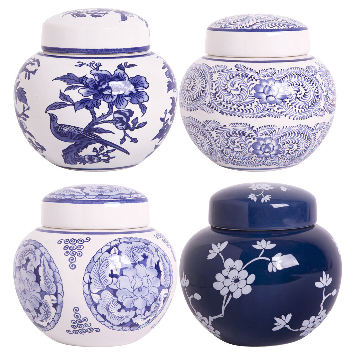 Blue and White Jar (Blanco con Patron Azul)