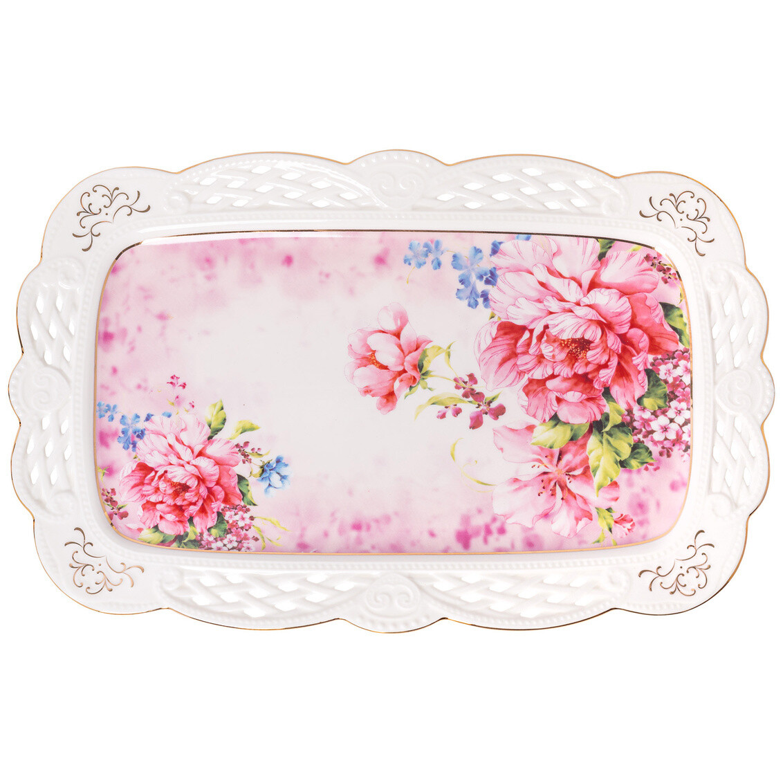Bandeja de Porcelana Pink Floral