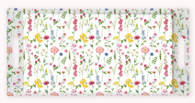 Bandeja de Melamina con Asas Rectangular Meadow Flowers