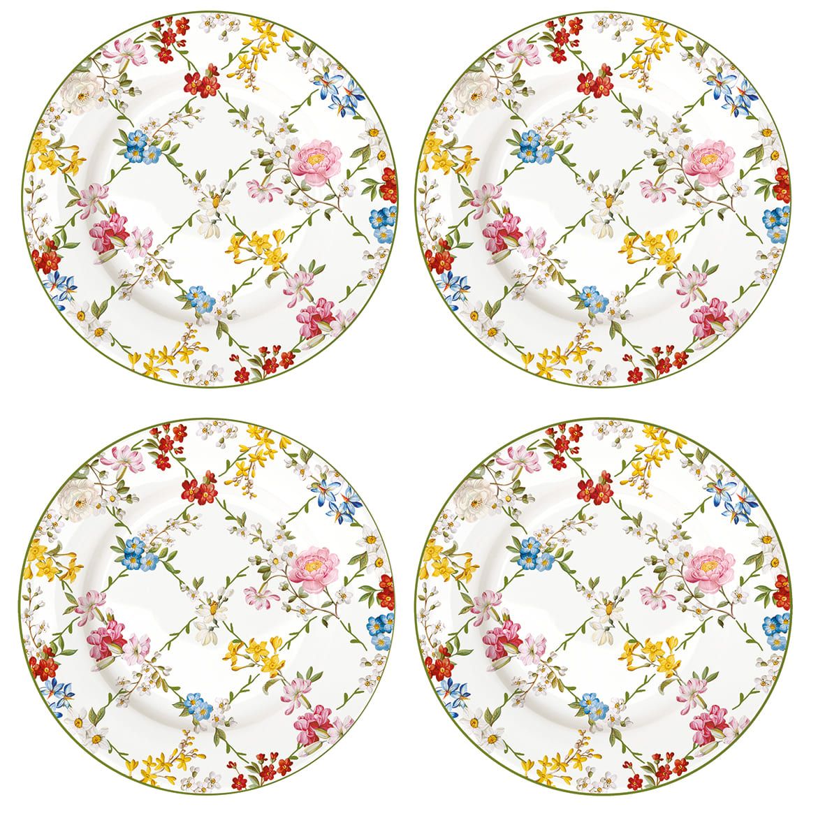 Set de 4 Platos de Postre Garden Dreams