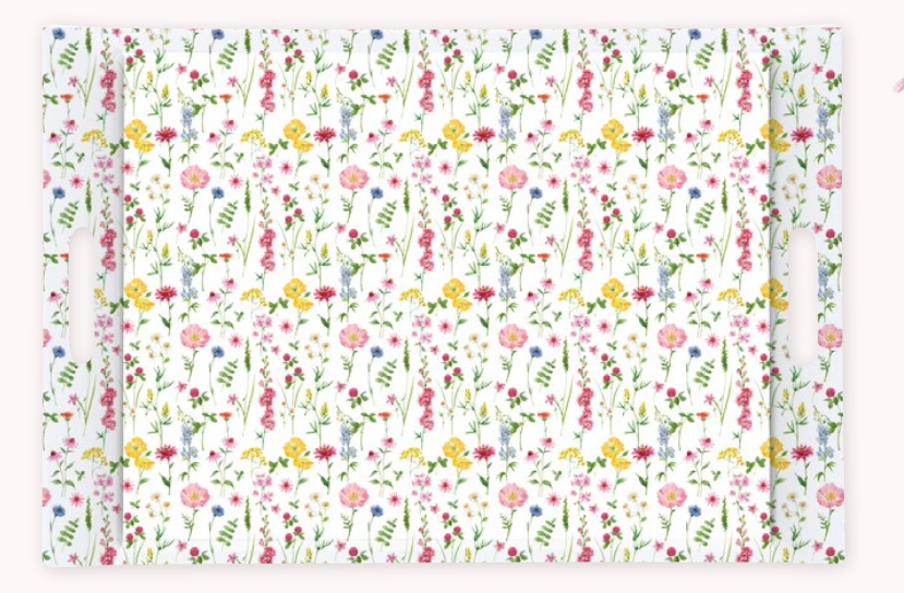 Bandeja de Melamina con Asas Grande Meadow Flowers