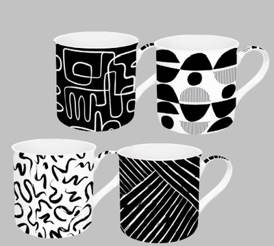 Set de 4 Mugs Graffiti
