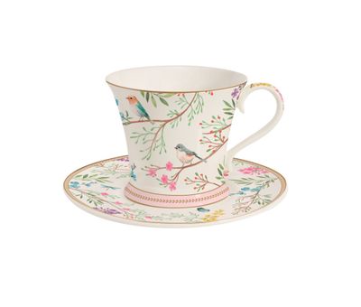 Taza con Platito Birds Melody