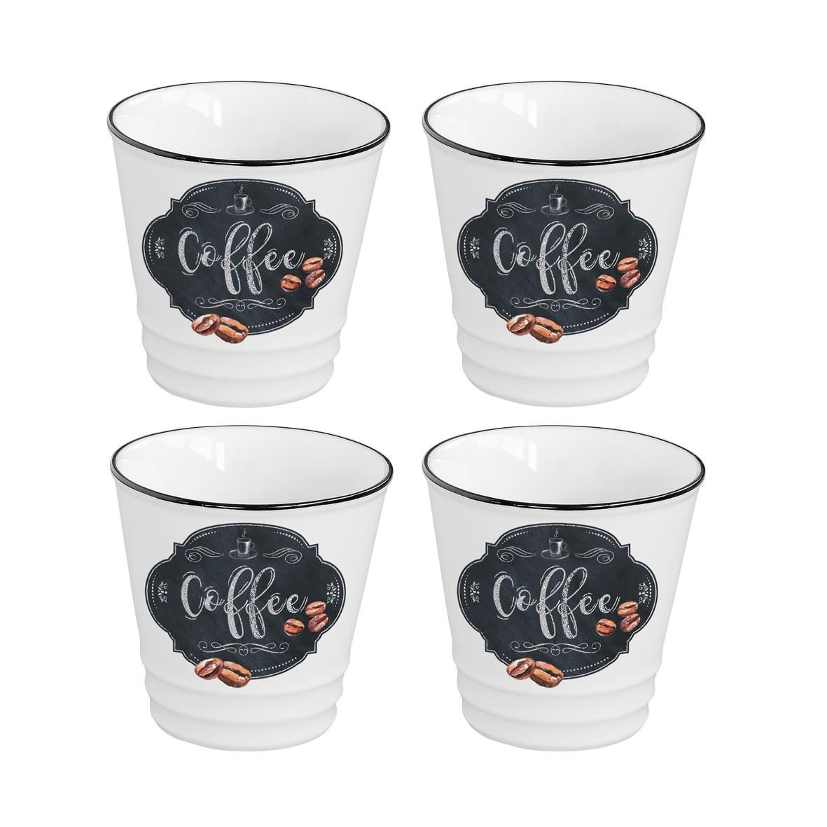 Set de 4 Tazas de Cafe en Caja de Regalo