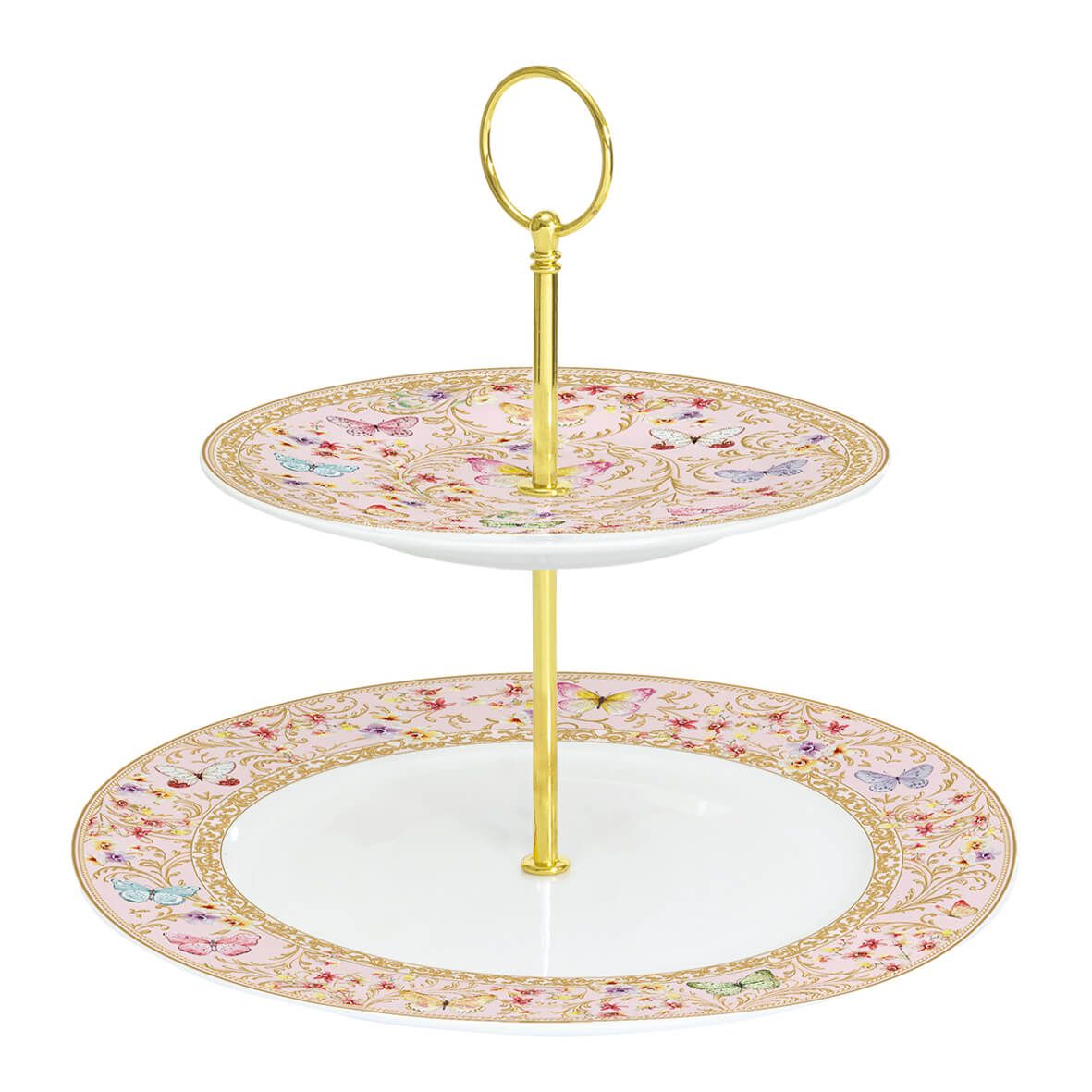 Cake Stand de 2 Pisos Majestic Butterflies MM