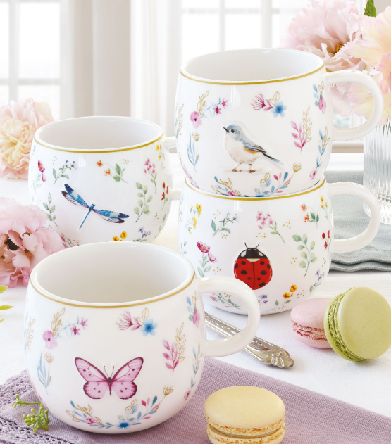 Mug de Porcelana Fancy Garden Butterfly