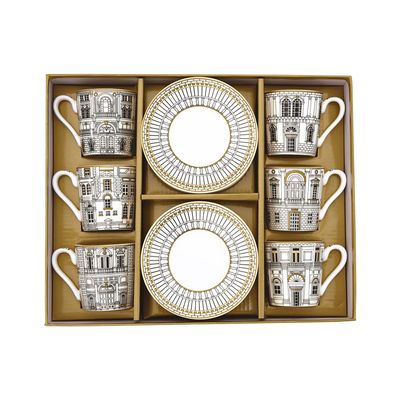 Set de 6 Tazas de Espresso con Platitos Palazzo