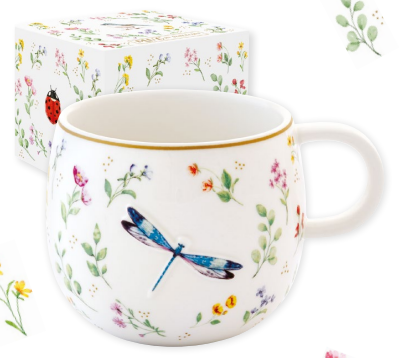 Mug de Porcelana Fancy Garden Dragonfly