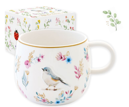 Mug de Porcelana Fancy Garden Hummingbird