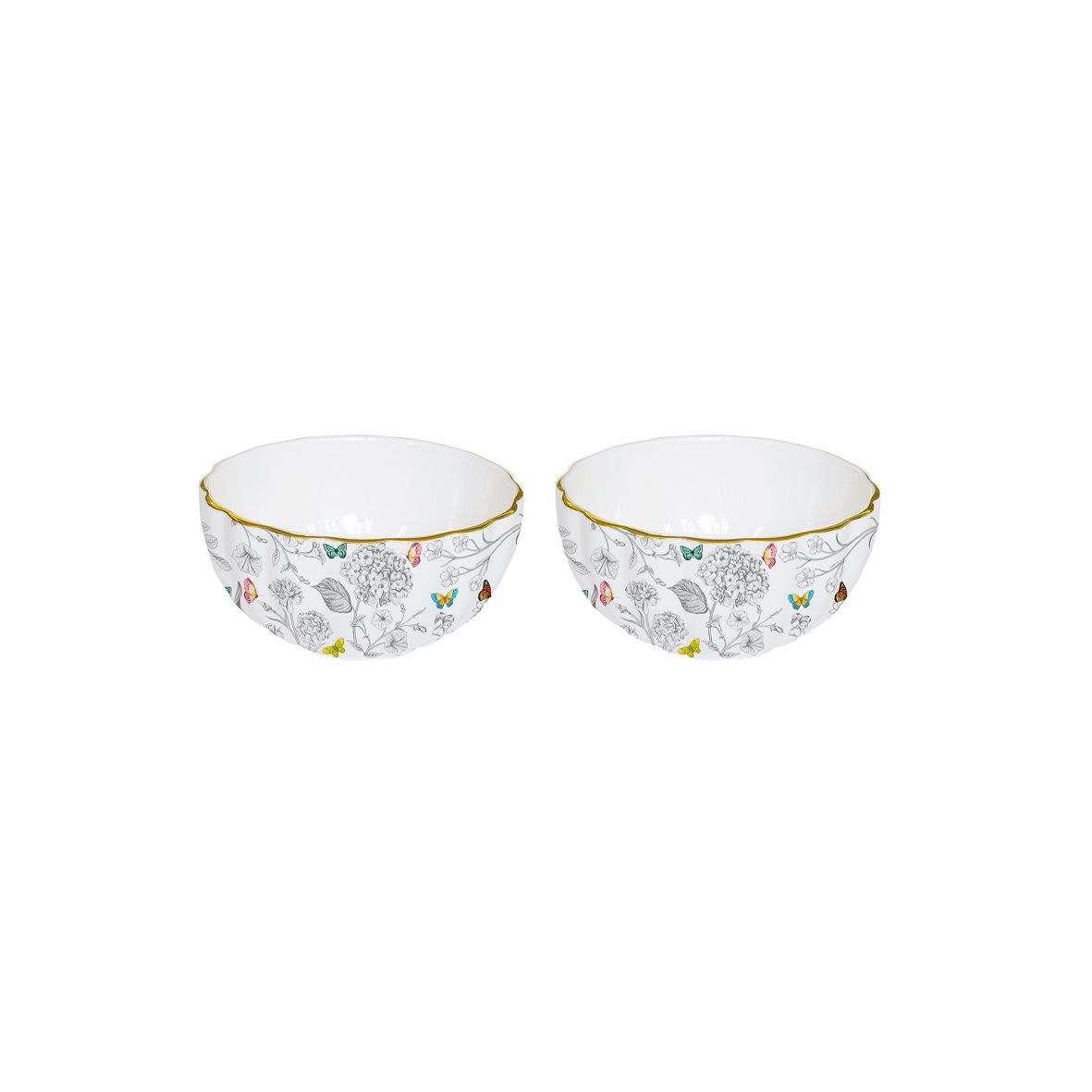 Set de 2 Bowls Fleurs &amp; Papillons