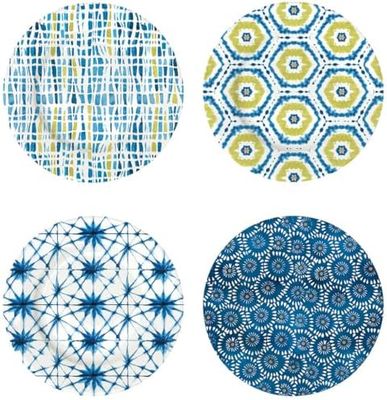 Set de 4 Platos de Postre Shibori
