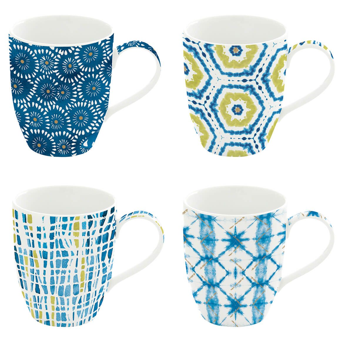 Set de 4 Mugs en Caja de Regalo Shibori