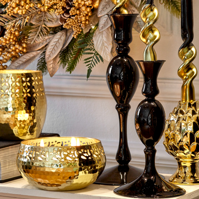 Candelabro Negro 28cm