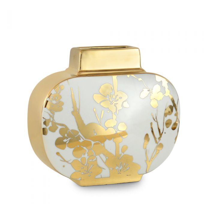 Zareen Vase Bajo Dorado