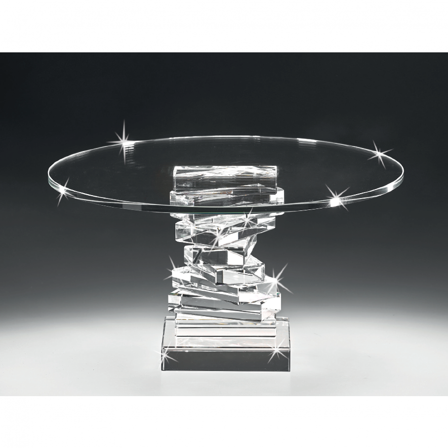Cake Stand de Cristal con Base de Escalera