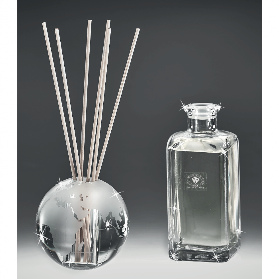 Aromatizador Mapamundi de Cristal