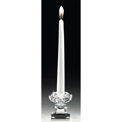 Candelabro de Cristal Redondo con Pedestal