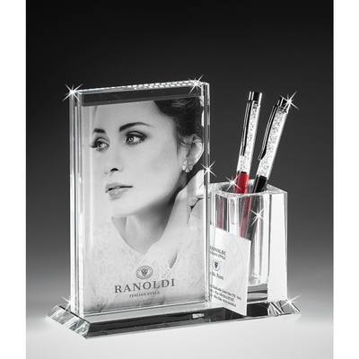 Portaretratos de Cristal con Lapicero