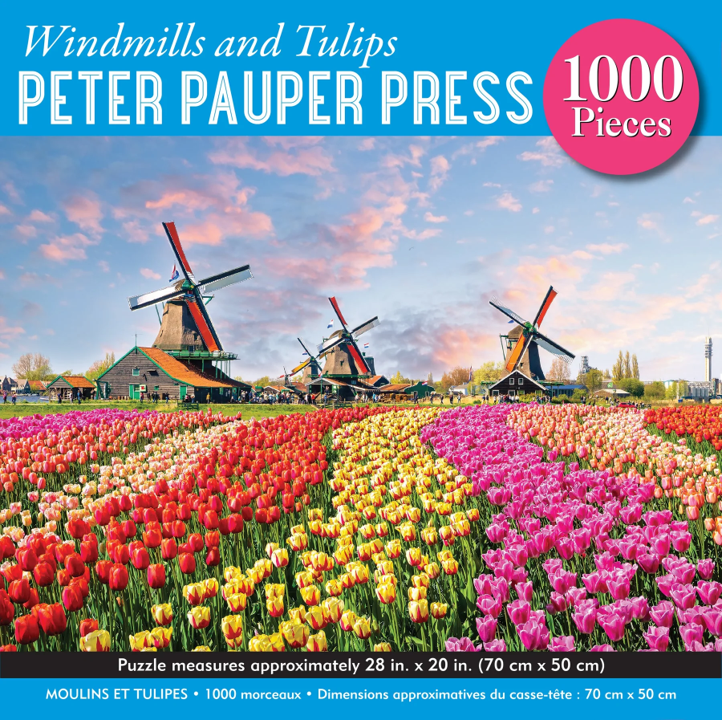 1000 Piece Puzzle Windmills and Tulips