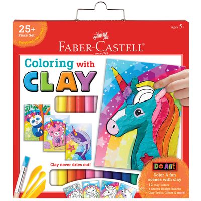 Coloring with Clay Unicorn And Friends
