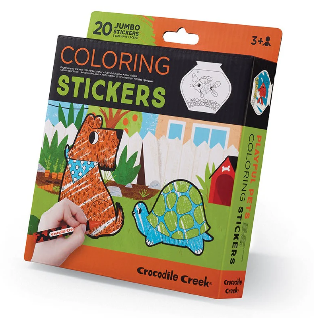 Coloring Stickers Playful Pets