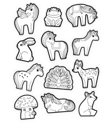 Coloring Stickers Unicorns