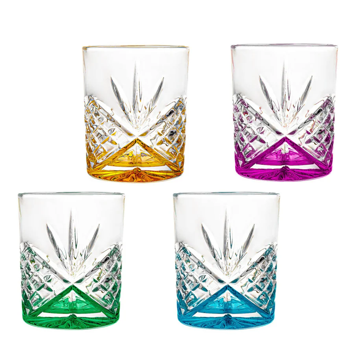 Set de 4 Vasos Bajos Dublin Rainbow