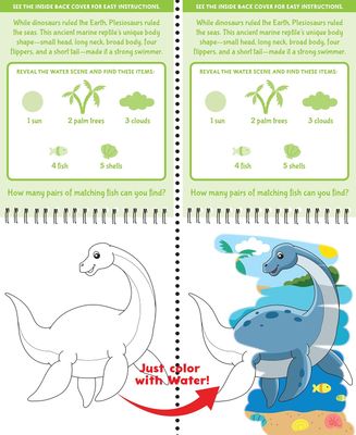 Color with Water Dinosaurs