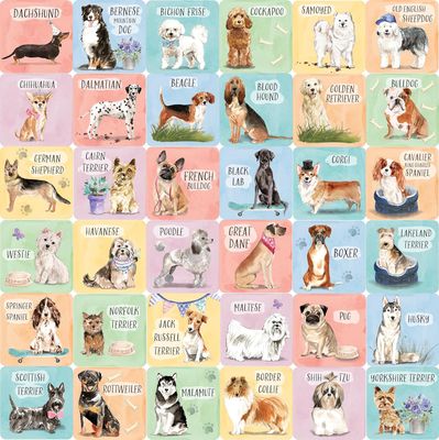 Memory Match Game Dogs