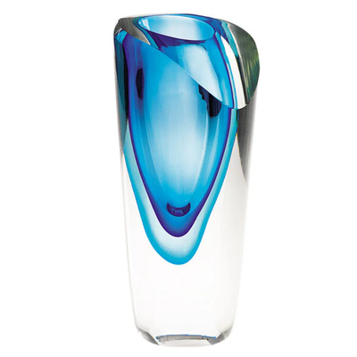 Murano Vase Azure Blue 7.5&quot;