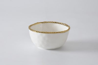 Bowl Redondo Blanco (Dorado)