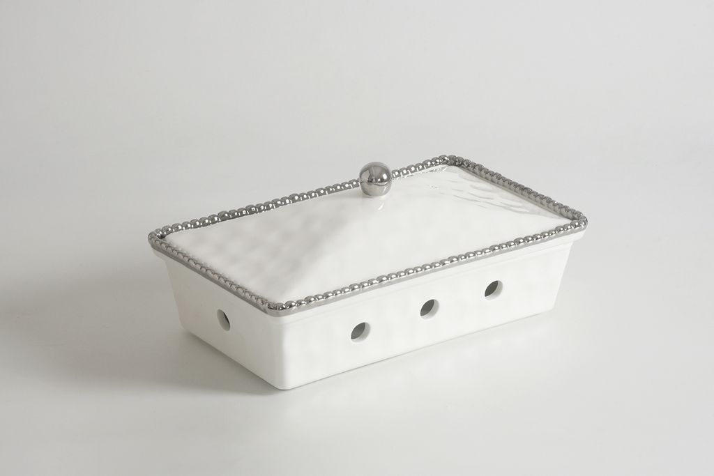 Chafing Dish Rectangular Blanco (Plateado)