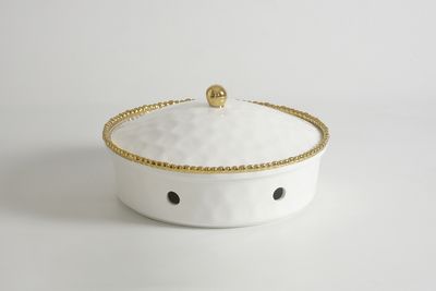 Chafing Dish Redondo Blanco (Dorado)