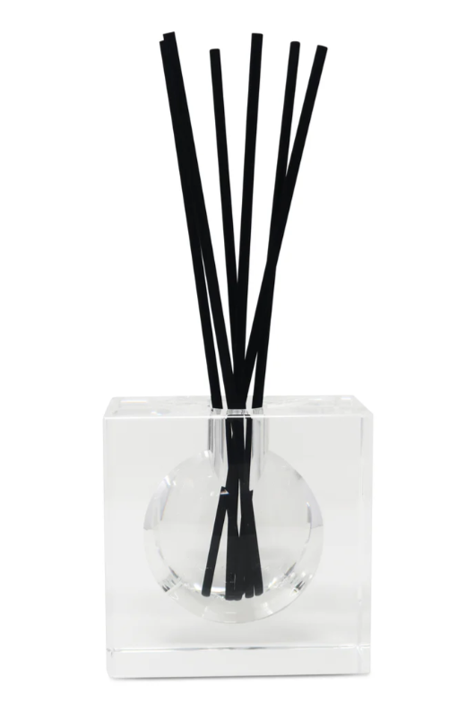 Difusor de Cristal con Palitos Negros