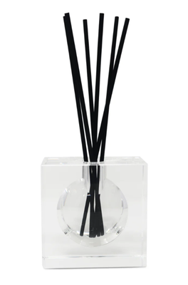 Difusor de Cristal con Palitos Negros