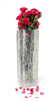 Florero Acrilico con Diseño Texturizado