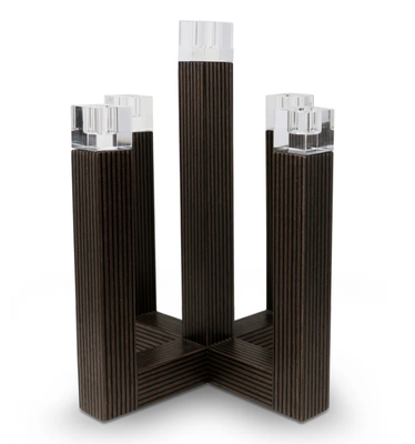 Candelabro de 5 Velas Negro Madera
