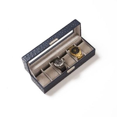 Watch it Box (Dark Blue Ostrich Leather)