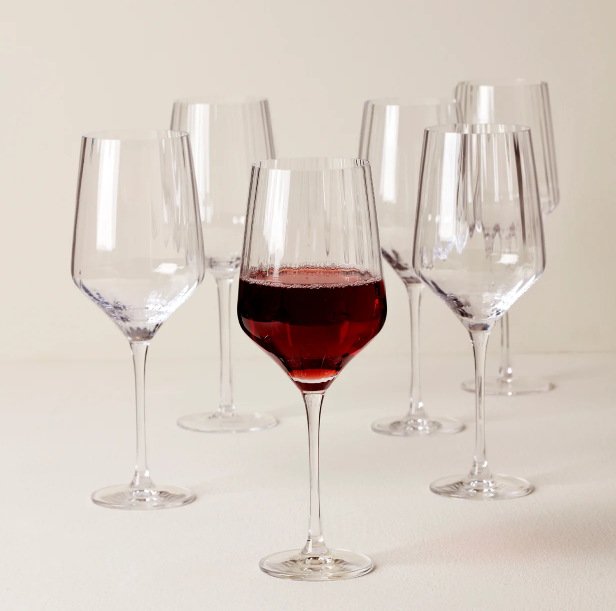 Set de 6 Copas de Vino Angled Tuscany