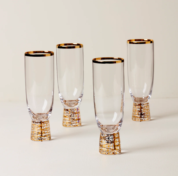Set de 4 Flautas Gold Frost