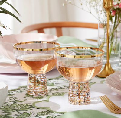 Set de 4 Copitas de Postre Gold Frost