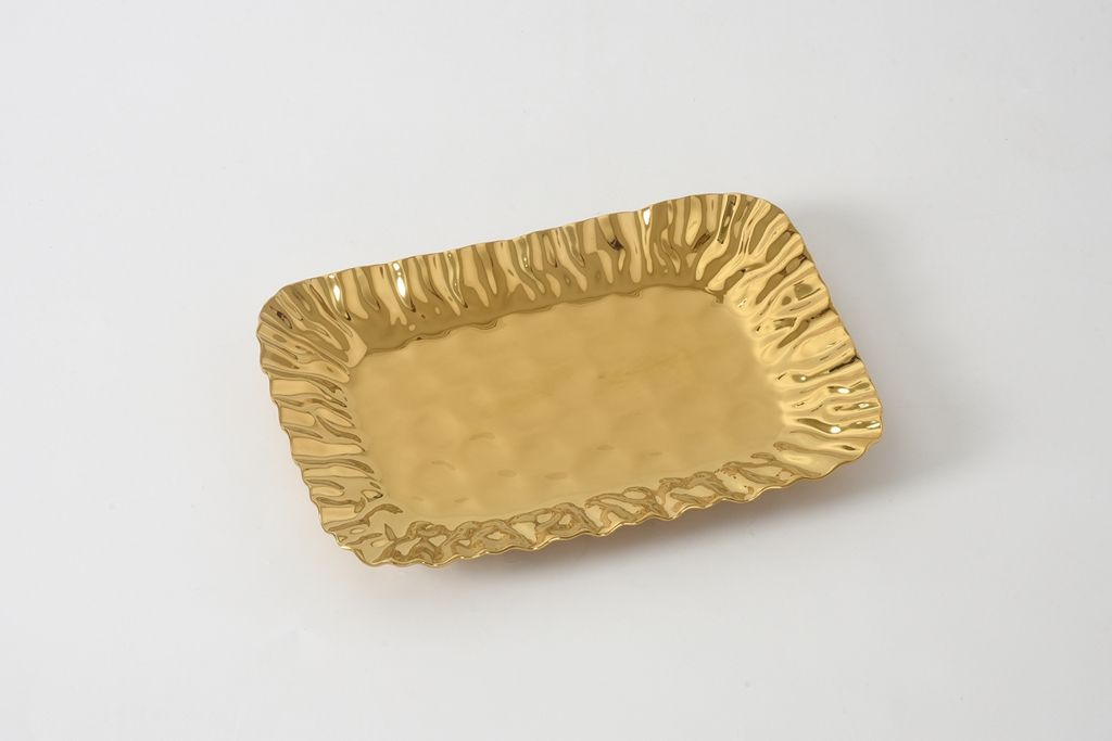 Bandeja Pequeña Profunda Dorada