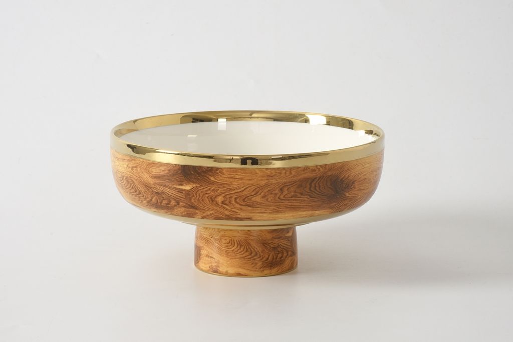 Bowl con Pie Mediano Madera