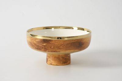 Bowl con Pie Mediano Madera